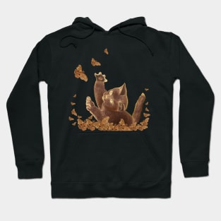 Cat Hunting Night Butterflies Hoodie